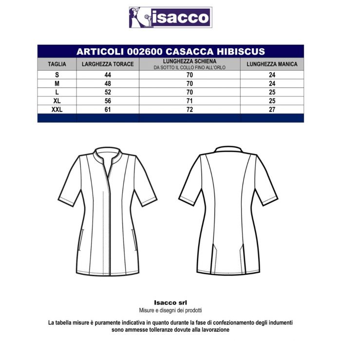 Tabella taglie isacco hot sale