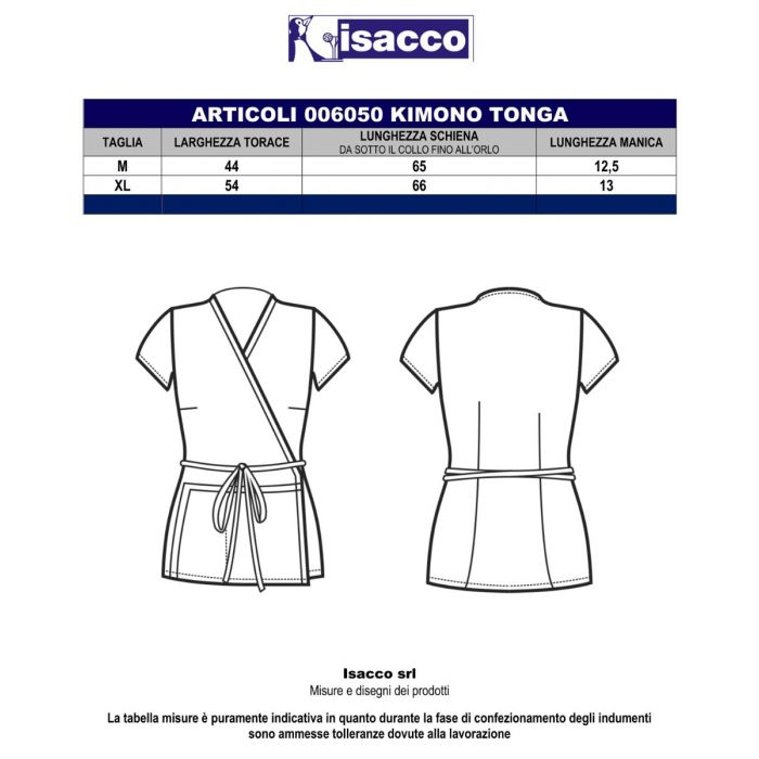 Tabella taglie isacco top