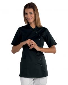 Casacca Nizza Isacco-Nero-Misto 65% Polyester / 35% Cotone - Mezza Manica-S