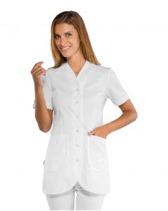 Casacca Palmira Isacco-White-Misto 65% Polyester / 35% Cotone - Mezza Manica-M