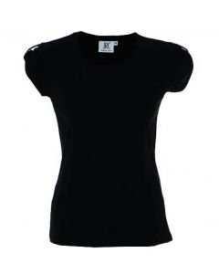 Perth Lady-Black-100% Cotone Pettinato Slub-M