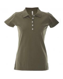 Polo Dubai Lady-100% Cotone Jersey Pettinato-Army Green-M