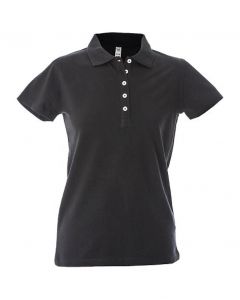 Polo Dubai Lady-100% Cotone Jersey Pettinato-Black-S