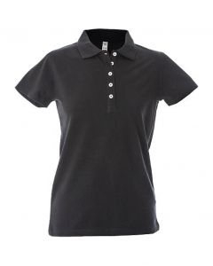 Polo Dubai Lady-100% Cotone Jersey Pettinato-Black-M