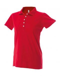 Polo Dubai Lady-100% Cotone Jersey Pettinato-Red-S