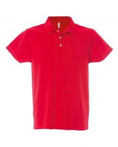 Polo Dubai Uomo-100% Cotone Jersey Pettinato-S-Red