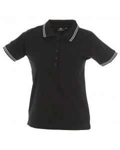 Polo Minorca Lady-Black-100% Cotone Jersey Pettinato-S