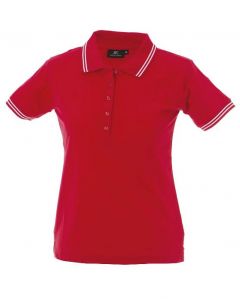 Polo Minorca Lady-Red-100% Cotone Jersey Pettinato-XS