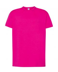 Regular T-Shirt Uomo-Fucsia-100% Cotone-S