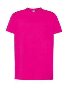 Regular T-Shirt Uomo-Fucsia-100% Cotone-L