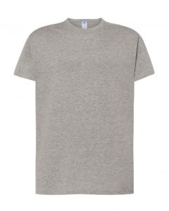 Regular T-Shirt Uomo-Grigio Melange-100% Cotone-XS