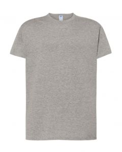Regular T-Shirt Uomo-Grigio Melange-100% Cotone-XXL