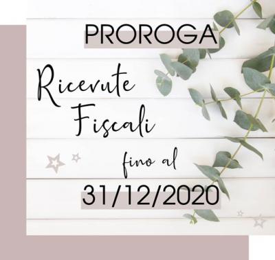 Proroga Ricevute Fiscali fino al 31/12/2020